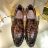 Alligator Leather Tassel Semi Formal Loafer-Upper