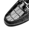 Alligator Penny Loafers Driving Style Moccasin Shoes-Details-1