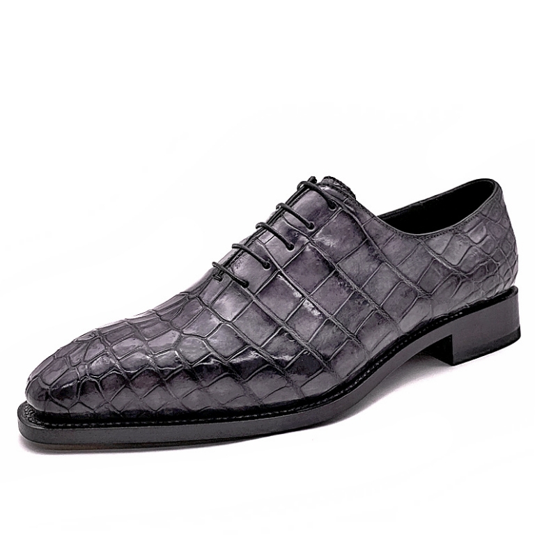 Alligator Wholecut Oxfords Leather Sole Goodyear Welted Dress Shoes