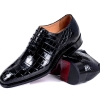 Alligator Wholecut Oxfords Leather Sole Goodyear Welted Dress Shoes for Men