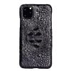 Crocodile & Alligator Leather Snap-on Case for iPhone 11 Pro, 11 Pro Max - Black - Hornback Skin