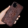 Crocodile & Alligator iPhone 11, 11 Pro, 11 Pro Max Cases with Full Soft TPU Edges - Brown - Hornback Skin