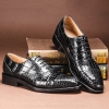 Formal Alligator Cap-Toe Lace-up Oxford Dress Shoes-2