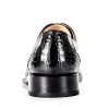 Formal Alligator Cap-Toe Lace-up Oxford Dress Shoes-Heel