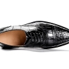 Formal Alligator Cap-Toe Lace-up Oxford Dress Shoes-Lace-Up