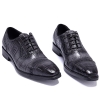 Formal Alligator Leather Cap Toe Oxford Dress Shoes-Gray-1