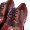 Formal Alligator Leather Cap Toe Oxford Dress Shoes-Lace-up