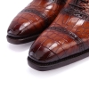 Formal Alligator Leather Cap Toe Oxford Dress Shoes-Toe