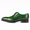 Alligator Oxfords Lace Up Leather Lined Dress Shoes-Green