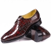 Alligator Oxfords Lace Up Leather Lined Dress Shoes for Men