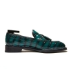 Alligator Tassel Slip-On Loafers in Goodyear Welted Construction-Side