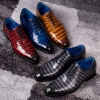 Handcrafted Genuine Alligator Leather Lace up Shoes Wholecut Oxford Shoes for Men