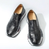 Alligator Leather Sneaker for Men-Black