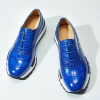 Alligator Leather Sneaker for Men-Blue