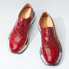 Alligator Leather Sneaker for Men-Red