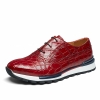 Lightweight Alligator Leather Sneaker for Men-Red