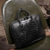 Alligator Leather Briefcase Laptop Business Bag for Men