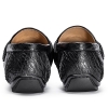 Comfortable Ostrich Leather Tassel Loafer Slip-On Shoes-Heel