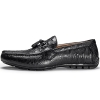 Comfortable Ostrich Leather Tassel Loafer Slip-On Shoes-Side