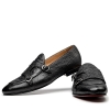 Men’s Ostrich Double Buckle Monk Strap Loafer-1