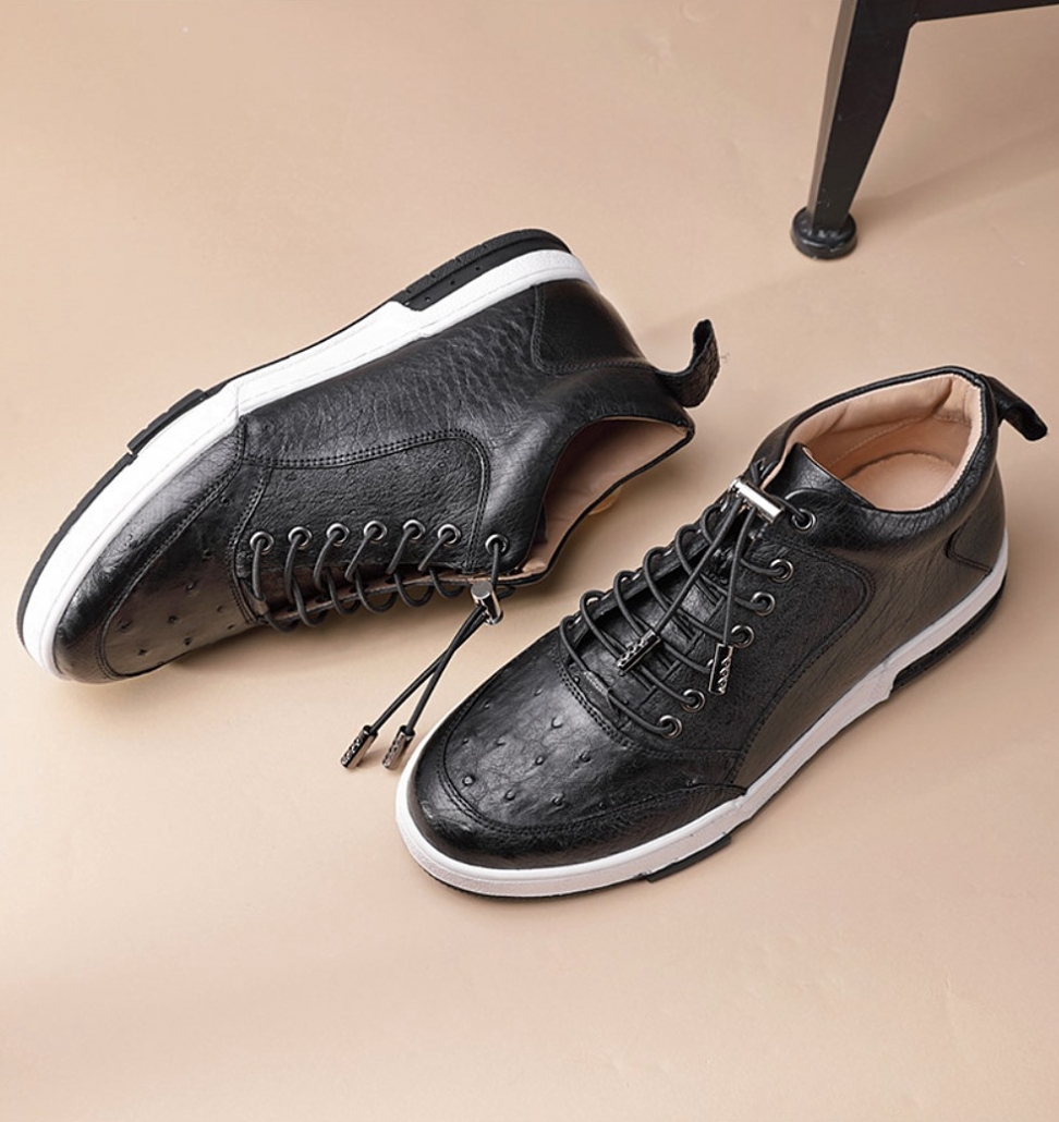 Comfortable Casual Ostrich Lace Up Sneakers