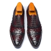 Ostrich Cap-Toe Lace-up Oxford Dress Shoes-Upper