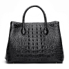 Crocodile Shoulder Tote Bag Crossbody Handbag-Back