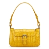 Alligator Leather Clutch Purses Small Shoulder Bags-Yellow