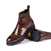 Mens Alligator Leather Chelsea Boots Casual Slip-on Boots