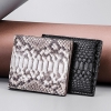 Mens Snakeskin Bifold Wallets Slim Python Skin Wallets