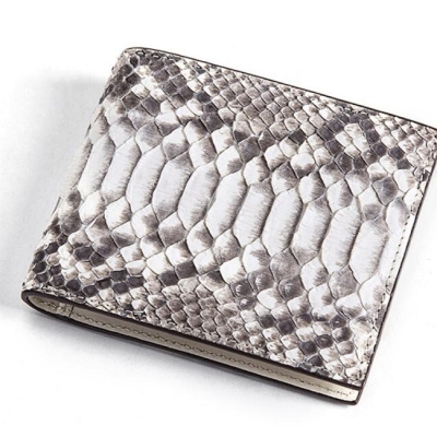 Snakeskin Bifold Wallets Slim Python Skin Wallets for Men