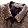 Formal Snakeskin Jackets Brown Python Skin Jackets-Details